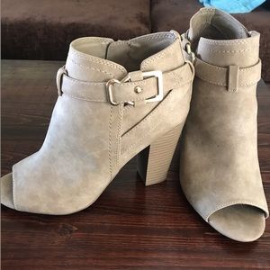 G by Guess Julep Peep Toe Ankle Boots